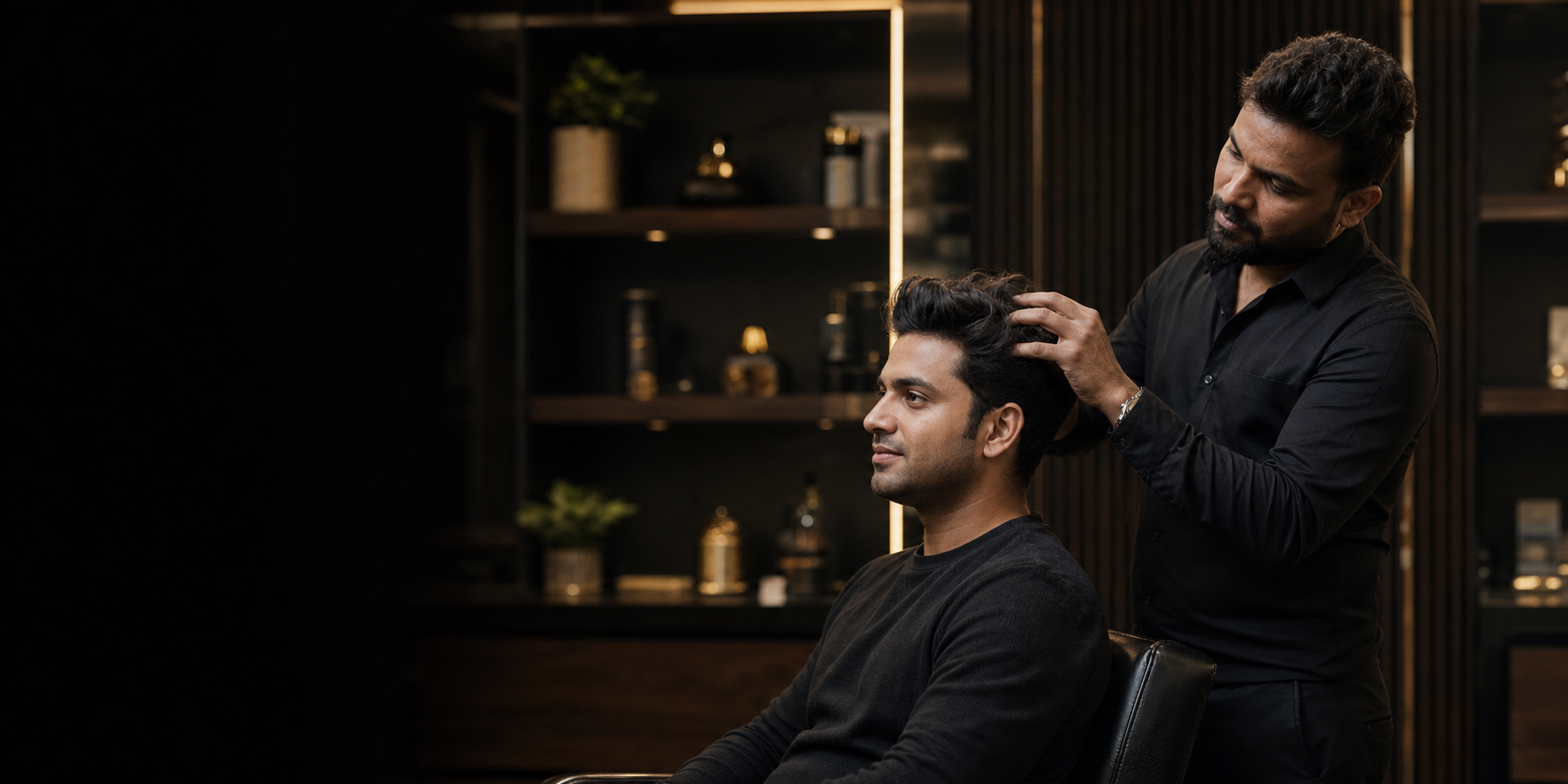 Hair consultant fitting and styling